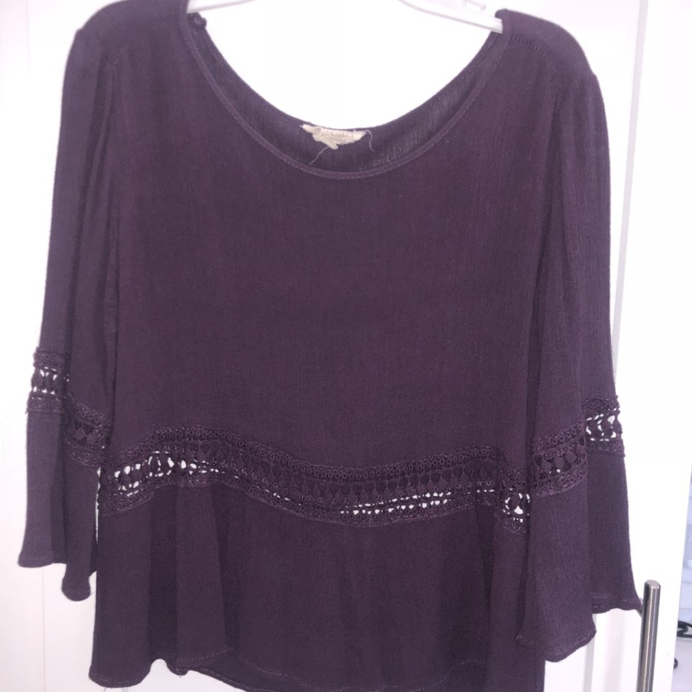 Purple/Wine colored Boho Blouse